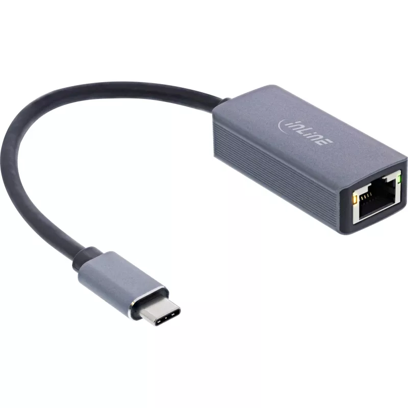 Cable adaptador de red InLine USB 3.2 a 2.5G Ethernet, USB-C a RJ45