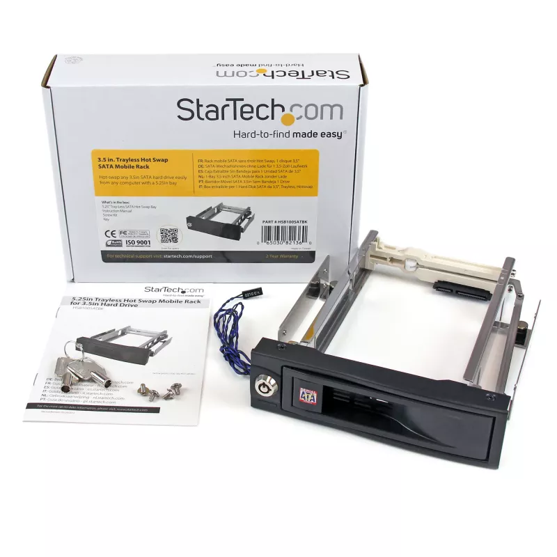 Bandeja móvil hot swap sin bandejas StarTech.com de 5,25 pulgadas para disco duro de 3,5 pulgadas