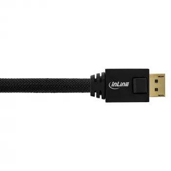 Cable activo InLine DisplayPort, negro, contactos dorados, 25 m