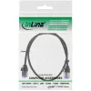 Cable de red InLine fino redondo U/FTP Cat.6A negro 0,3 m