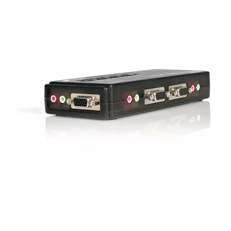 Kit switch KVM USB StarTech.com de 4 puertos negro con cables y audio