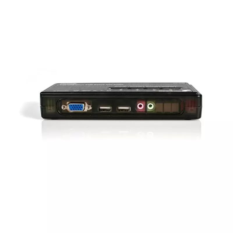 Kit switch KVM USB StarTech.com de 4 puertos negro con cables y audio