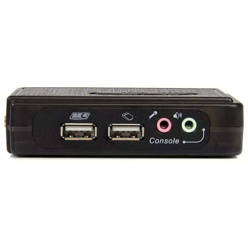 Kit switch KVM USB StarTech.com de 2 puertos negro con audio y cables