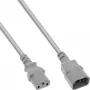 Alargador de cable de alimentación InLine, C13 / C14, gris, 0,3 m