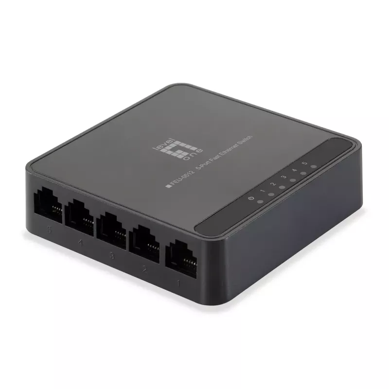 Switch de red LevelOne FEU-0512 Fast Ethernet 10/100 negro
