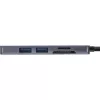 Multi-hub InLine USB 3.2 Gen.1, 2x USB-A, HDMI 4K/30Hz, lector de tarjetas, aluminio, gris