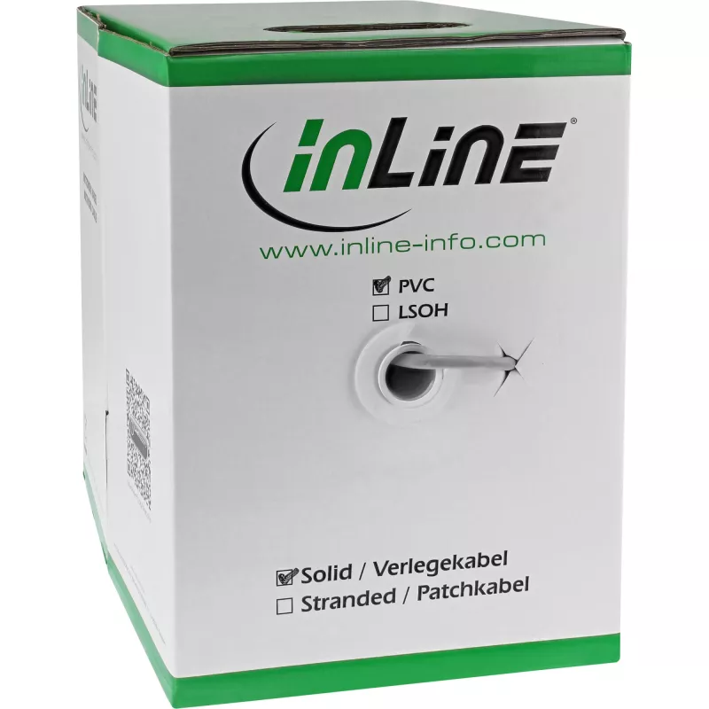 Cable de instalación masivo InLine F/UTP Cat.5e AWG24 CCA PVC 100 m