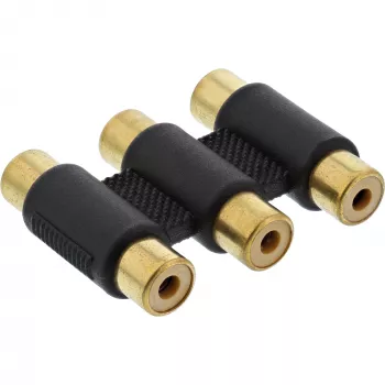Adaptador de audio InLine 3x conector hembra RCA/conector hembra dorado 99319