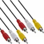 Cable AV InLine 3x RCA conector macho/conector macho 2 m, 3 x RCA, 2 m, negro