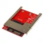 StarTech.com adaptador/convertidor de SSD mSATA a SATA de 2,5 pulgadas, SATA, mSATA, negro, rojo, plateado, CE, FCC, 6 Gbit/s
