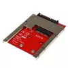 StarTech.com SAT32MSAT257 adaptador / convertidor de SSD mSATA a SATA de 2,5 pulgadas, SATA de 22 pines, 6 Gbit/s, negro, rojo, plateado