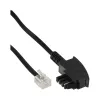 Cable TAE-F alemán InLine para Telekom/Siemens TAE-F a RJ11 6P4C conector macho/conector macho, 6 m