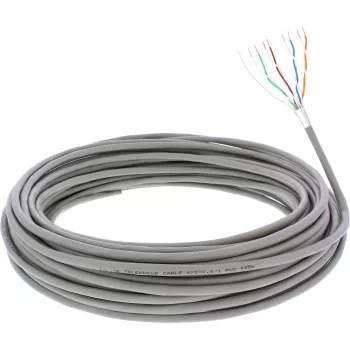 Cable telefónico InLine 8 hilos instalación rígida 4x2x06mm apantallado 25 m