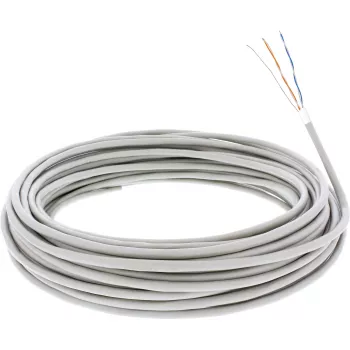 Cable de instalación telefónica InLine 4 hilos rígido 2x2x0,6mm apantallado 100 m
