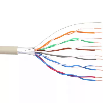 Cable telefónico InLine 12 hilos rígido instalación 6x2x0,6mm apantallado 25 m