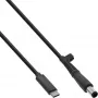 Cable de carga InLine USB-C a portátil HP (redondo/grande), 2 m
