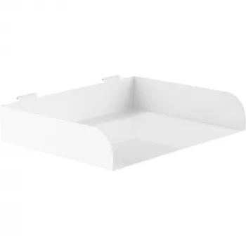 InLine 23182B Estante Slatwall grande, de acero, 318 x 250 x 68 mm, hasta 3 kg, blanco