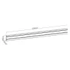Panel Slatwall de aluminio InLine para montaje en pared, blanco, 1,2 m