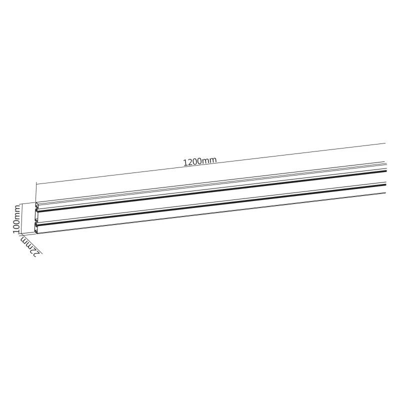 Panel Slatwall de aluminio InLine para montaje en pared, blanco, 1,2 m