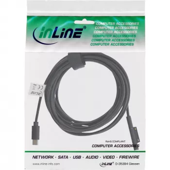 Cable de carga USB-C a Surface InLine 26670B 3 m