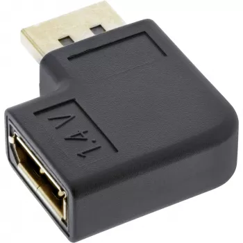 Adaptador DisplayPort InLine DisplayPort macho hembra en ángulo izquierdo 17199L