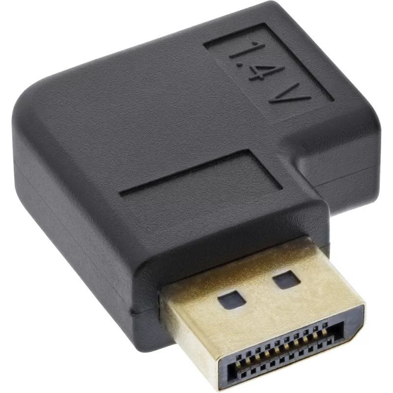 Adaptador DisplayPort InLine DisplayPort macho hembra en ángulo izquierdo 17199L