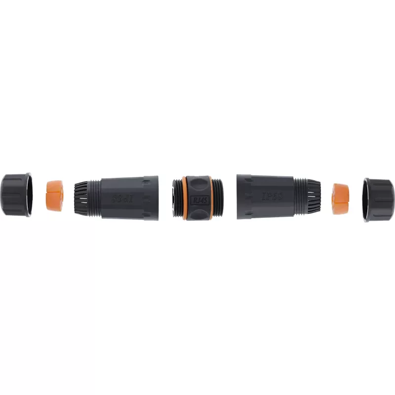 Acoplador Cat.6A InLine, impermeable IP68, 2x RJ45 H/H, 1:1