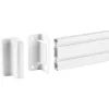 Soporte de montaje Slatwall InLine para panel de pared, blanco, 2 uds., par