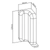 Soporte de montaje Slatwall InLine para panel de pared, blanco, 2 uds., par