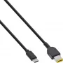 Cable de carga InLine USB-C a portátil Lenovo (rectangular), 2 m