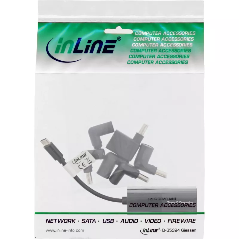 Fuente de alimentación InLine portátil 26679 USB-C set de carga 7 en 1