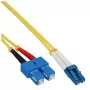 Cable dúplex de fibra óptica LC/SC 9/125µm OS2 3m InLine 88656N