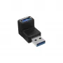 Adaptador USB 3.0 Type-A macho / A hembra en ángulo 90° InLine 35300R