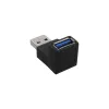 Adaptador USB 3.0 Type-A macho / A hembra en ángulo 90° InLine 35300R