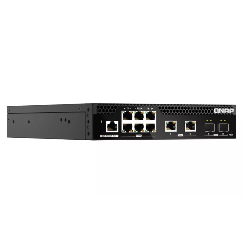Switch de red QNAP QSW-M2106R-2S2T gestionado L2 10G Ethernet (100/1000/10000) 1U negro