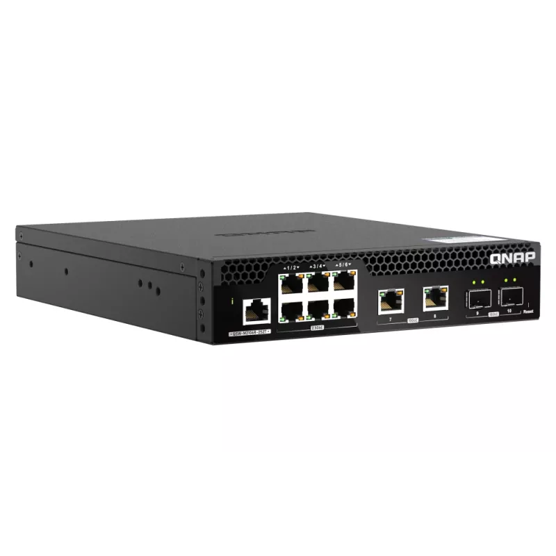 Switch de red QNAP QSW-M2106R-2S2T gestionado L2 10G Ethernet (100/1000/10000) 1U negro