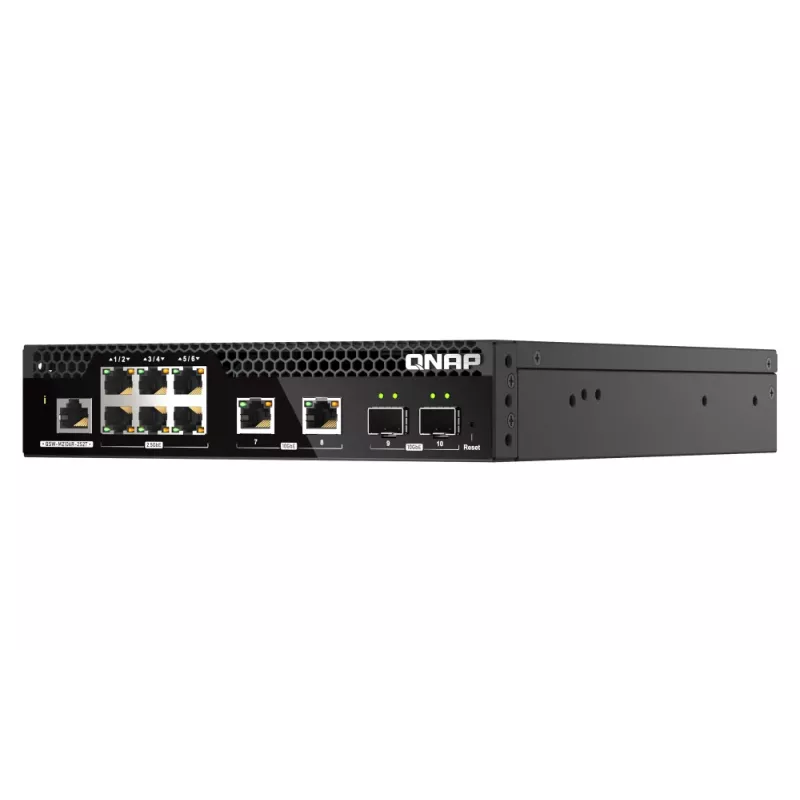 Switch de red QNAP QSW-M2106R-2S2T gestionado L2 10G Ethernet (100/1000/10000) 1U negro