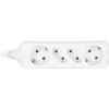 Regleta de enchufes InLine, 4 tomas, 2x CEE7/3 + 2x Euro CEE 7/16, blanca, 1,5 m