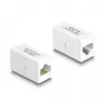 Delock 88133 adaptador RJ45 hembra a RJ45 hembra, Cat.6 UTP, blanco