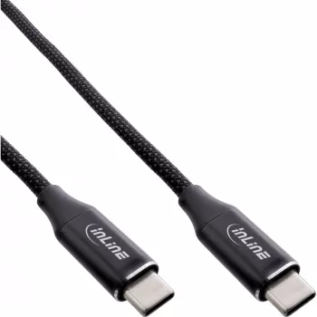Cable USB-C magnético InLine, USB-C macho/macho, 100W, negro, 2m
