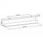Sistema de gestión de cables bajo escritorio InLine 23190W — acero, blanco, 114×600×76 mm