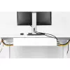 Sistema de gestión de cables bajo escritorio InLine 23190W — acero, blanco, 114×600×76 mm