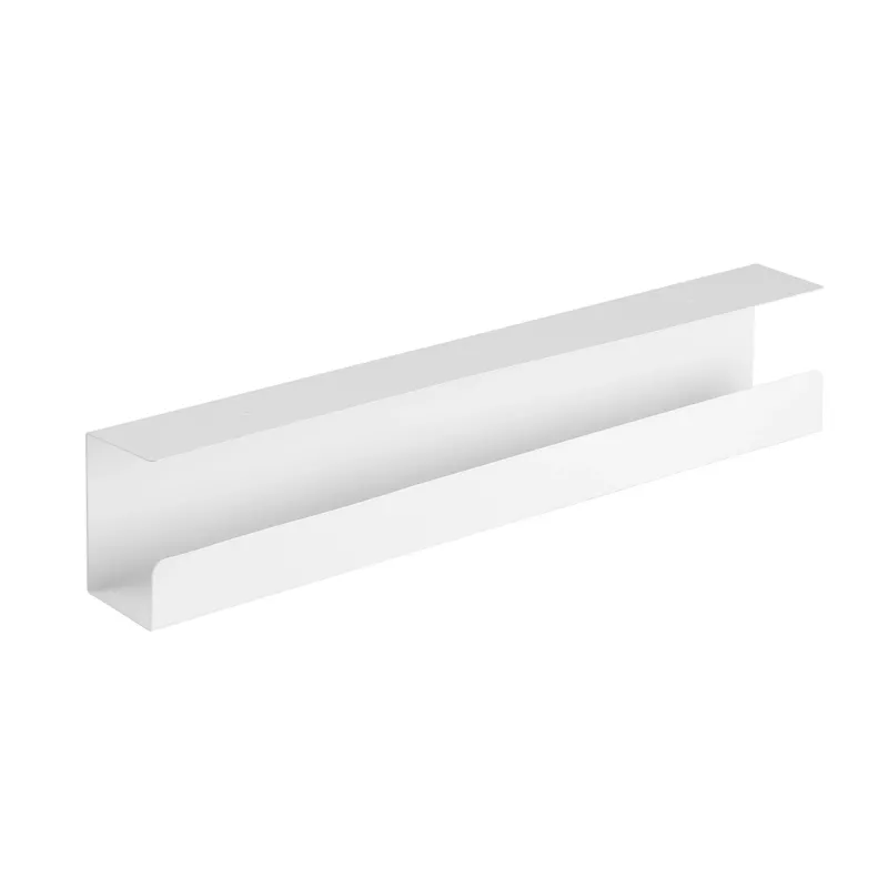 Sistema de gestión de cables bajo escritorio InLine 23190W — acero, blanco, 114×600×76 mm