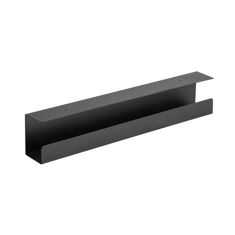 Sistema de gestión de cables bajo escritorio InLine 23190B, acero, negro, 114×600×76 mm
