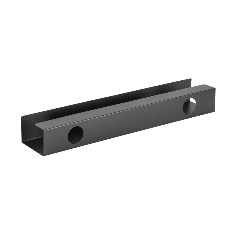 Sistema de gestión de cables bajo escritorio InLine 23190B, acero, negro, 114×600×76 mm