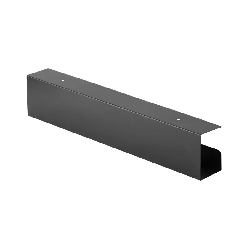 Sistema de gestión de cables bajo escritorio InLine 23190B, acero, negro, 114×600×76 mm