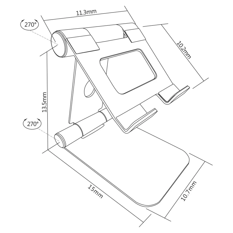 Soporte para tablet InLine 55728 aluminio universal hasta 13 pulgadas