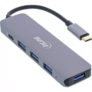 Hub USB InLine USB 3.2 USB-C multi hub 4x USB-A 5Gb/s + USB-C (datos/PD 87W)