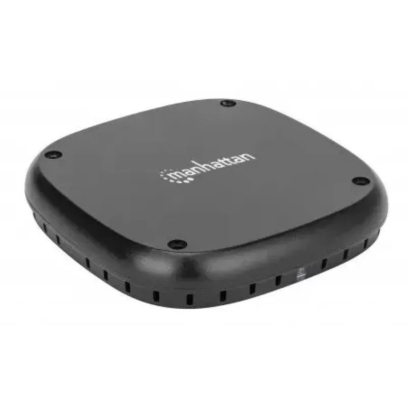 Cargador inalámbrico Manhattan 10W bajo escritorio negro cable de 1,2m