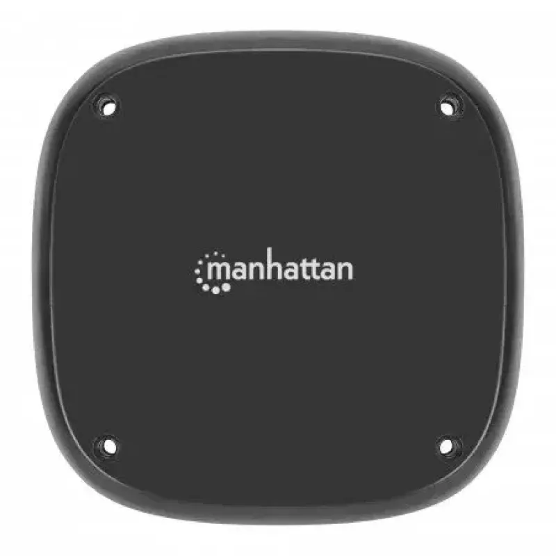 Cargador inalámbrico Manhattan 10W bajo escritorio negro cable de 1,2m